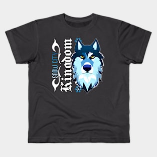 snow city kingdom Wolf tee Kids T-Shirt